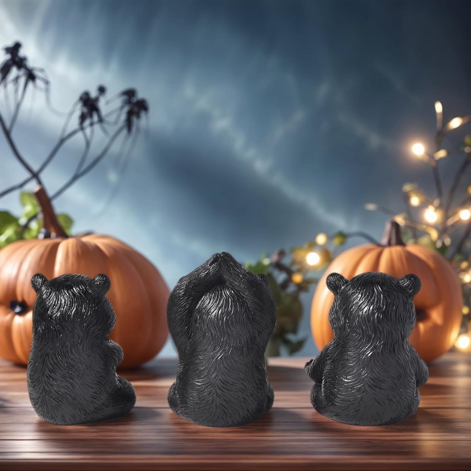 3 Pack Yoga Bear Statue,Mini Collectible Figurines,Living Room Shelf Office Desk Decor, Exercise Meditation Accessories, Yoga Gifts for Women