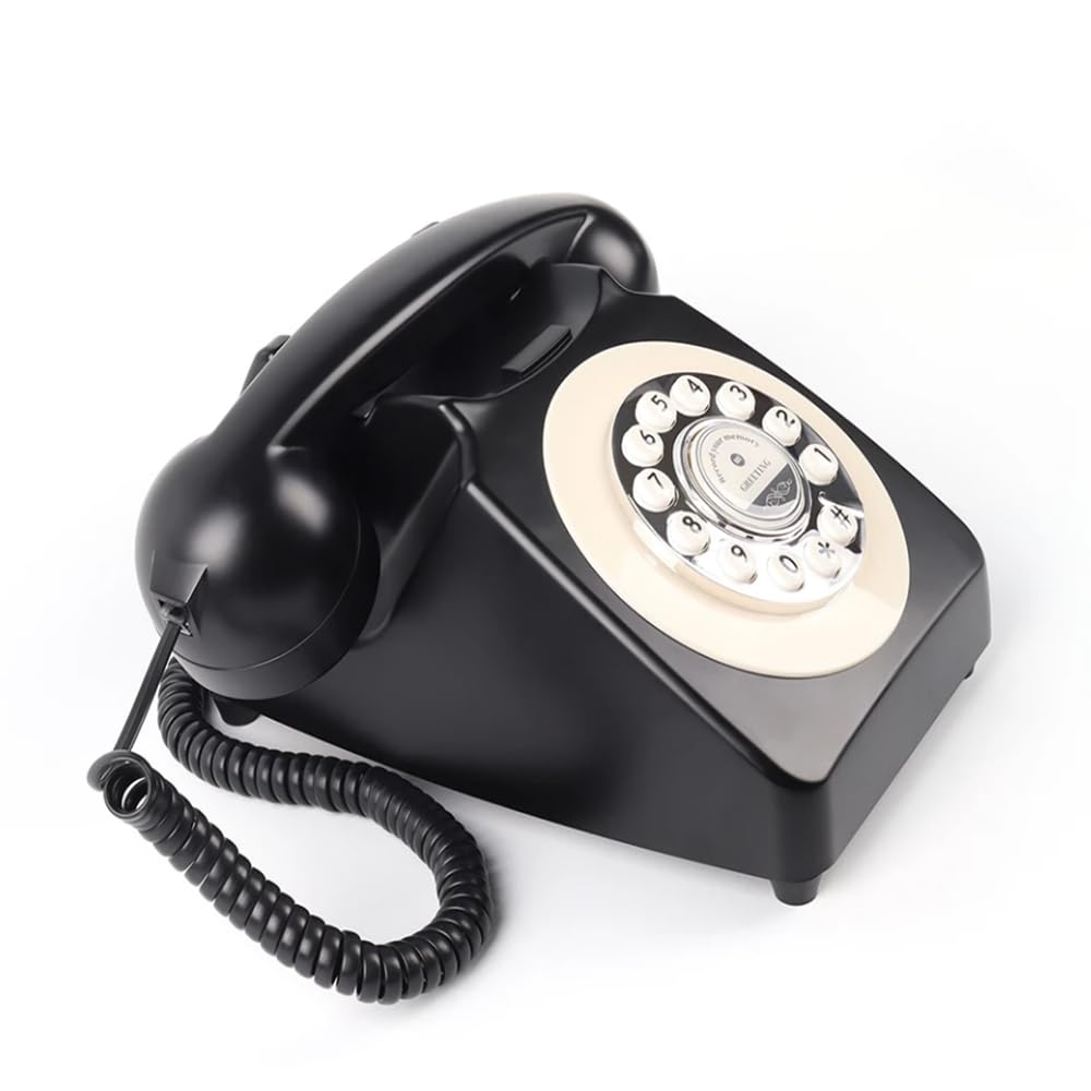 Vintage Old Fashioned Phone with Audio Recording Function for Weddings,Parties,Celebrations,Audio GuestBook Telephone Recording Messages Left by Attendees at Your Special Event (Red)