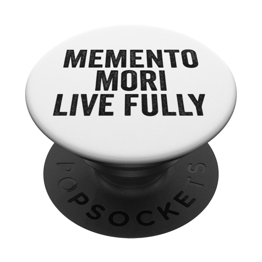 Memento Mori, Live Fully. Stoic, Vintage, Quote. PopSockets PopGrip for MagSafe