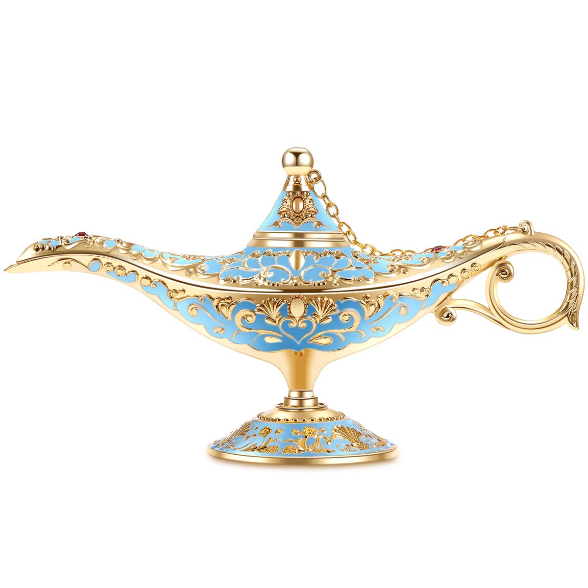 Gusnilo Vintage Aladdin Magic Lamp Genie Collector's Edition /Wedding Table Decoration,Collectable Rare Classic Arabian Props Aladdin Pot & Delicate Gift for Party/Birthday(Pink)
