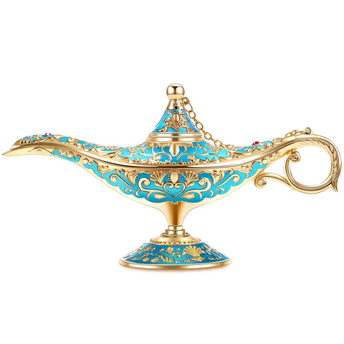 Gusnilo Vintage Aladdin Magic Lamp Genie Collector's Edition /Wedding Table Decoration,Collectable Rare Classic Arabian Props Aladdin Pot & Delicate Gift for Party/Birthday(Pink)