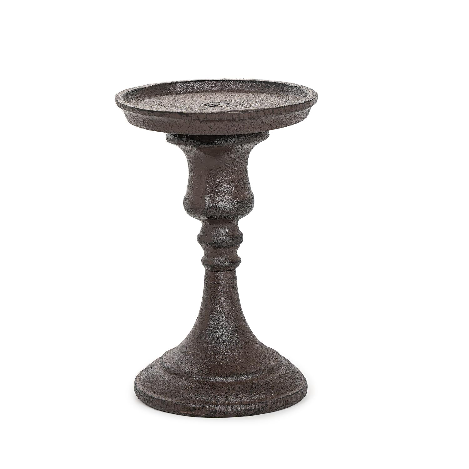 Sungmor Cast Iron Candle Holder - Rustic Style Decorative Pillar Candle Holders, Center Pieces Decoration for Table, Modern Farmhouse French Country Decor, 6.5" Candle Stand Fits Multi-Size Candles