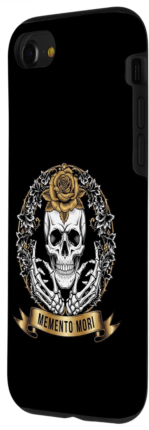 Memento Mori Skeleton with Rose Skeleton Hands Vintage Case for iPhone SE (2020) / 7/8