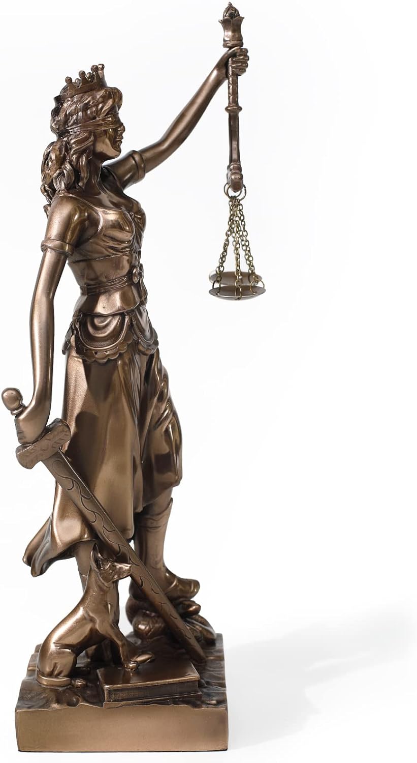 Magicsculp-The Lady Justice Statue - Greek Roman Goddess of Justice 12inch Museum Grade Collectible Figurine | Synthetic Resin-S