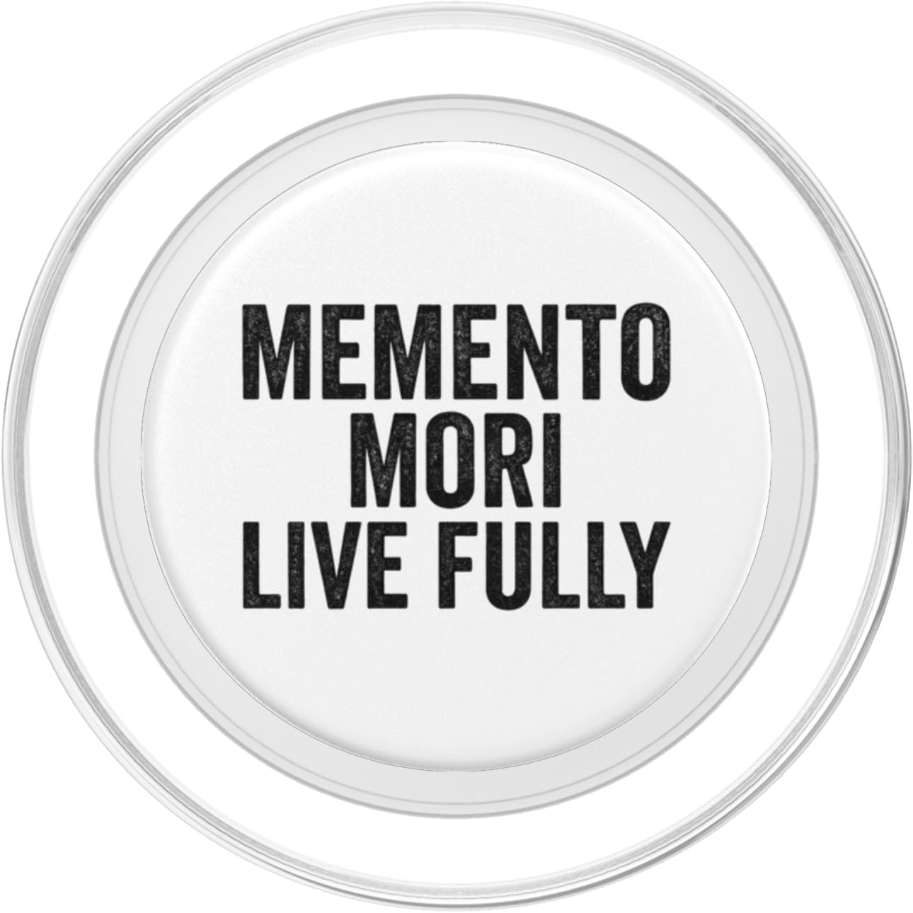 Memento Mori, Live Fully. Stoic, Vintage, Quote. PopSockets PopGrip for MagSafe
