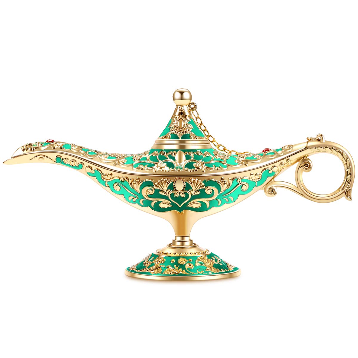 Gusnilo Vintage Aladdin Magic Lamp Genie Collector's Edition /Wedding Table Decoration,Collectable Rare Classic Arabian Props Aladdin Pot & Delicate Gift for Party/Birthday(Pink)