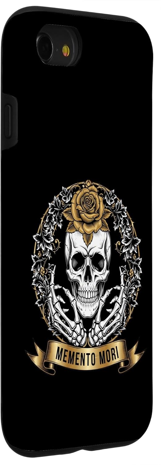 Memento Mori Skeleton with Rose Skeleton Hands Vintage Case for iPhone SE (2020) / 7/8