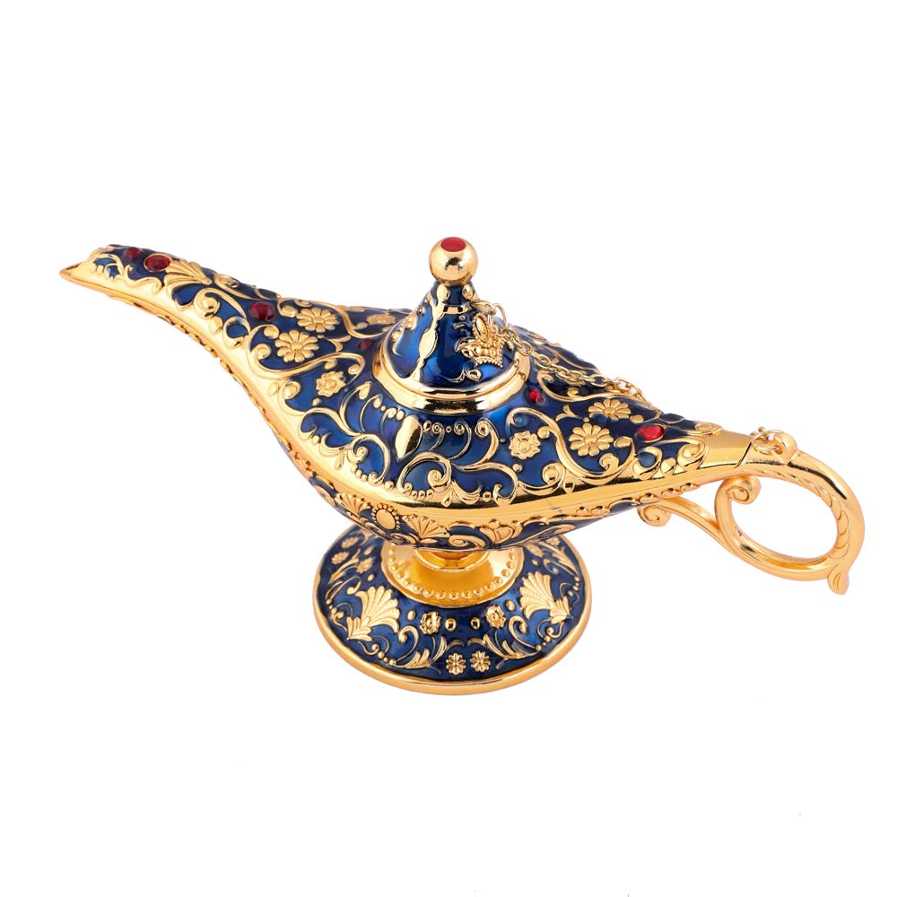 Gusnilo Vintage Aladdin Magic Lamp Genie Collector's Edition /Wedding Table Decoration,Collectable Rare Classic Arabian Props Aladdin Pot & Delicate Gift for Party/Birthday(Pink)