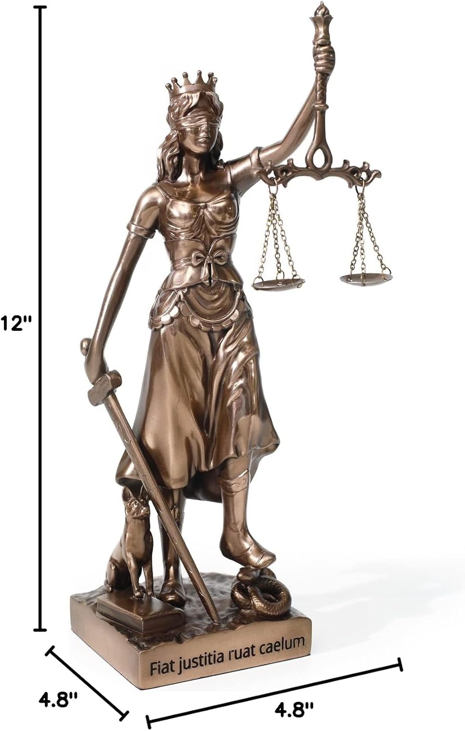 Magicsculp-The Lady Justice Statue - Greek Roman Goddess of Justice 12inch Museum Grade Collectible Figurine | Synthetic Resin-S