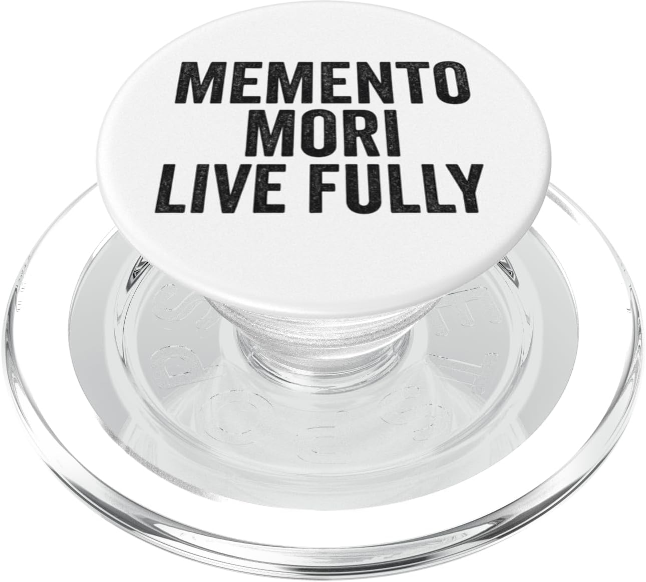 Memento Mori, Live Fully. Stoic, Vintage, Quote. PopSockets PopGrip for MagSafe