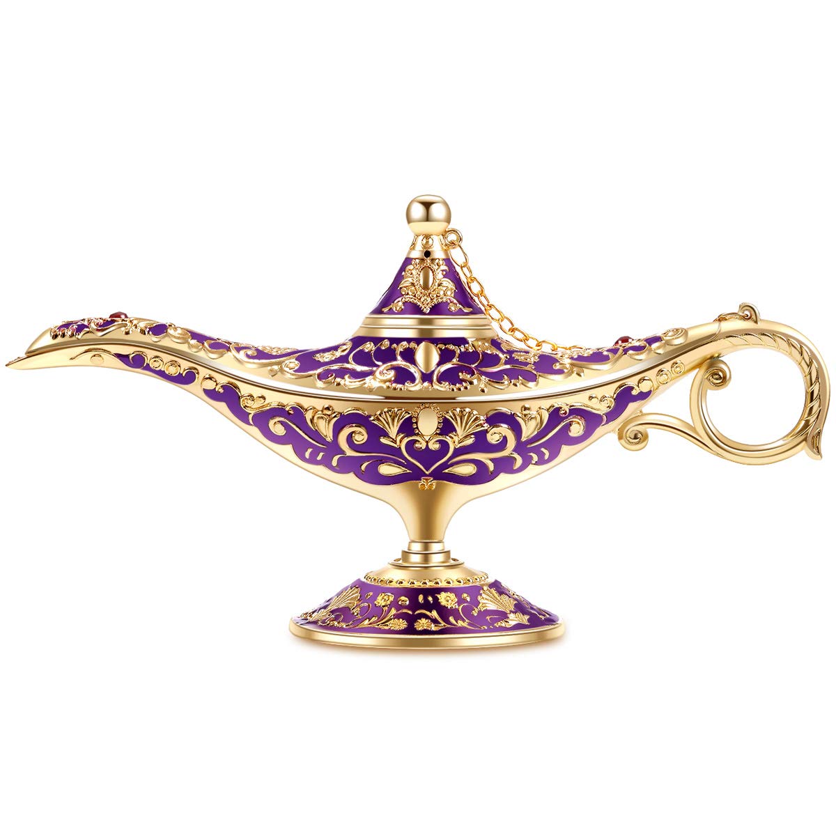 Gusnilo Vintage Aladdin Magic Lamp Genie Collector's Edition /Wedding Table Decoration,Collectable Rare Classic Arabian Props Aladdin Pot & Delicate Gift for Party/Birthday(Pink)