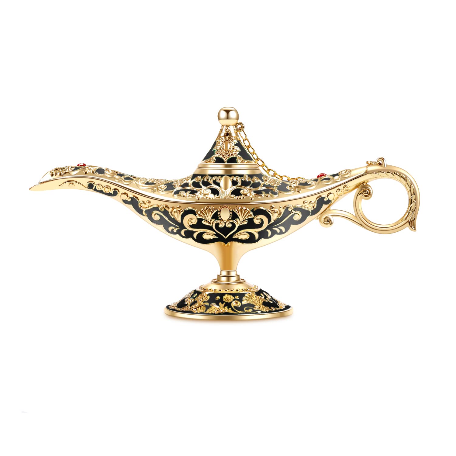 Gusnilo Vintage Aladdin Magic Lamp Genie Collector's Edition /Wedding Table Decoration,Collectable Rare Classic Arabian Props Aladdin Pot & Delicate Gift for Party/Birthday(Pink)