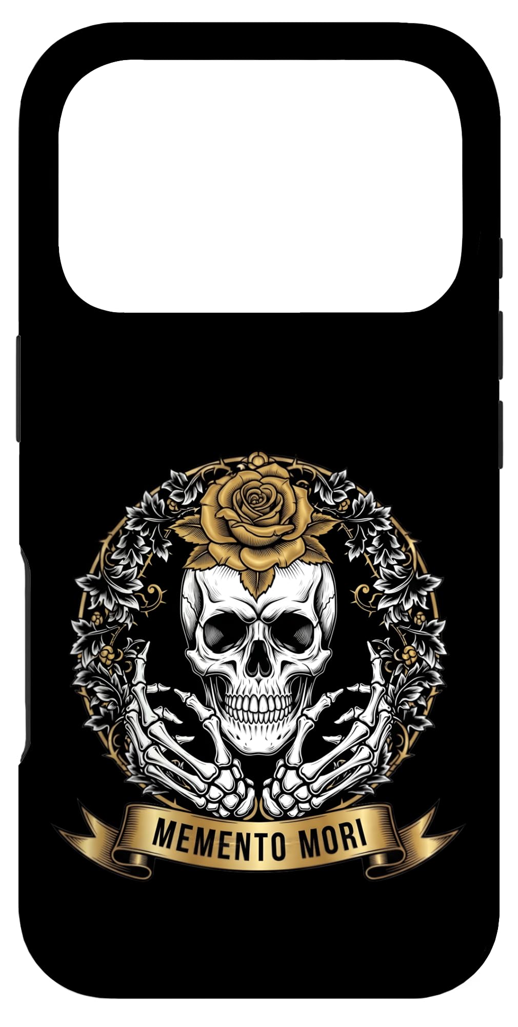 Memento Mori Skeleton with Rose Skeleton Hands Vintage Case for iPhone SE (2020) / 7/8