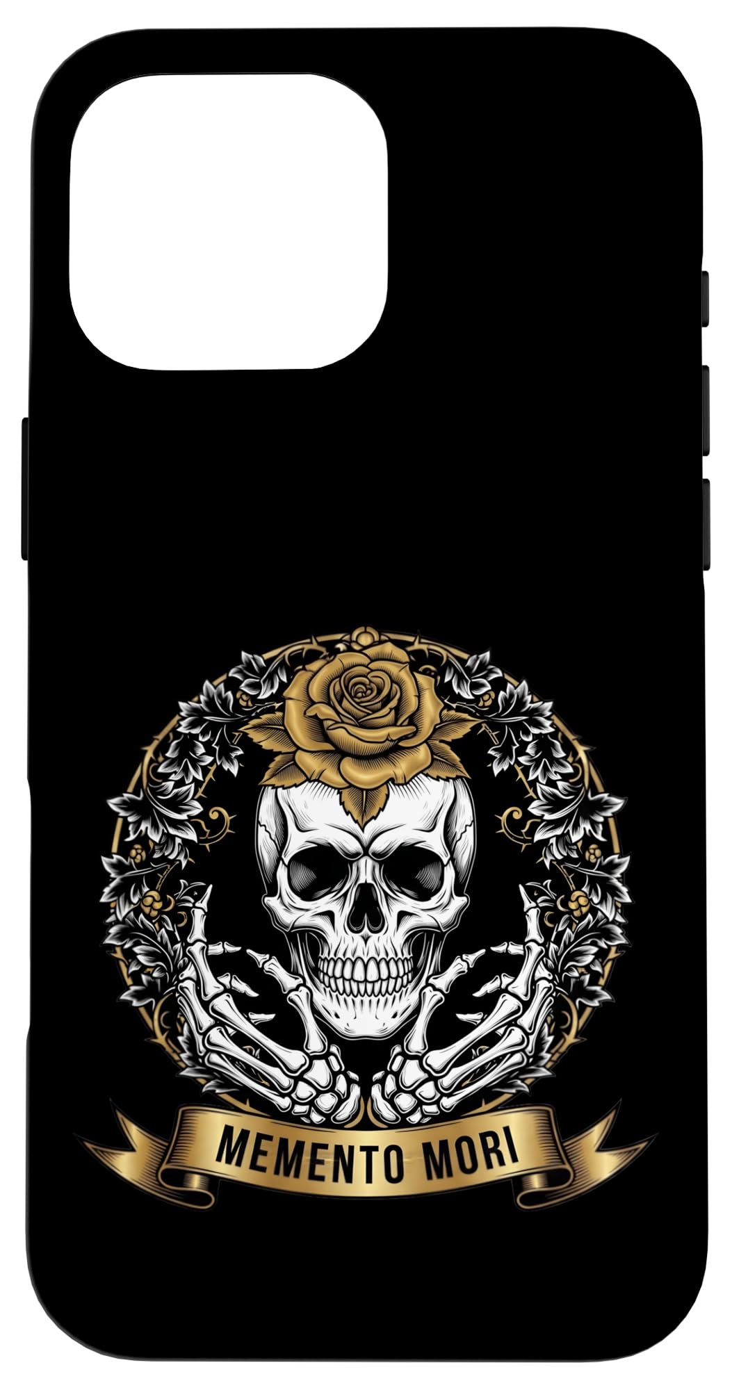 Memento Mori Skeleton with Rose Skeleton Hands Vintage Case for iPhone SE (2020) / 7/8