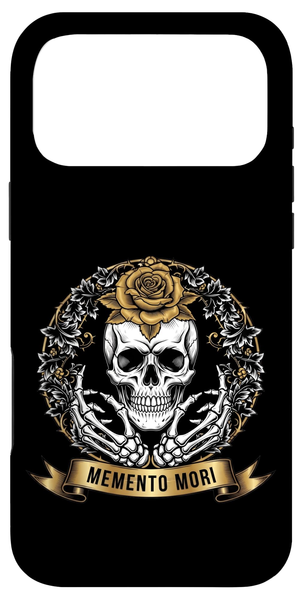 Memento Mori Skeleton with Rose Skeleton Hands Vintage Case for iPhone SE (2020) / 7/8