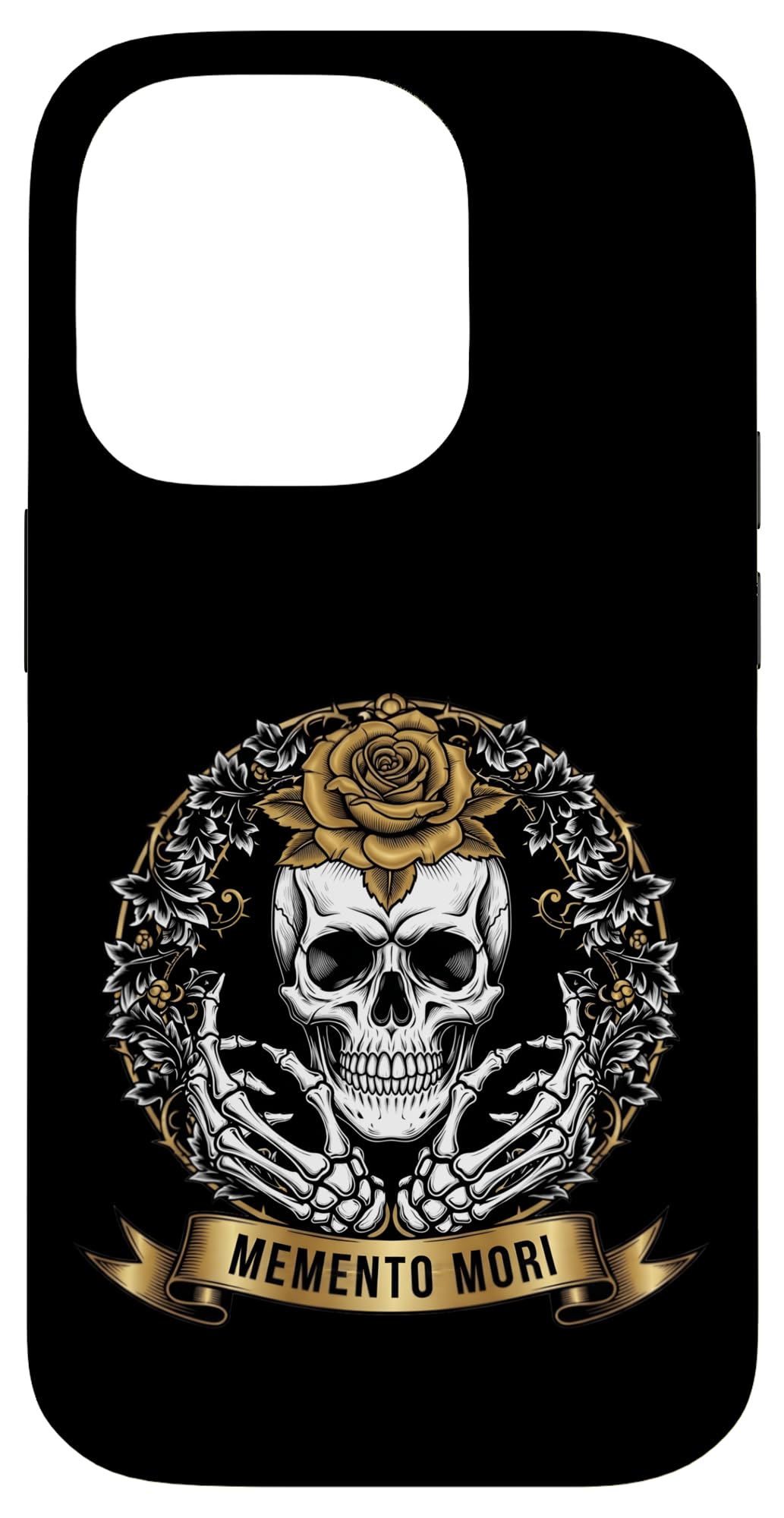 Memento Mori Skeleton with Rose Skeleton Hands Vintage Case for iPhone SE (2020) / 7/8