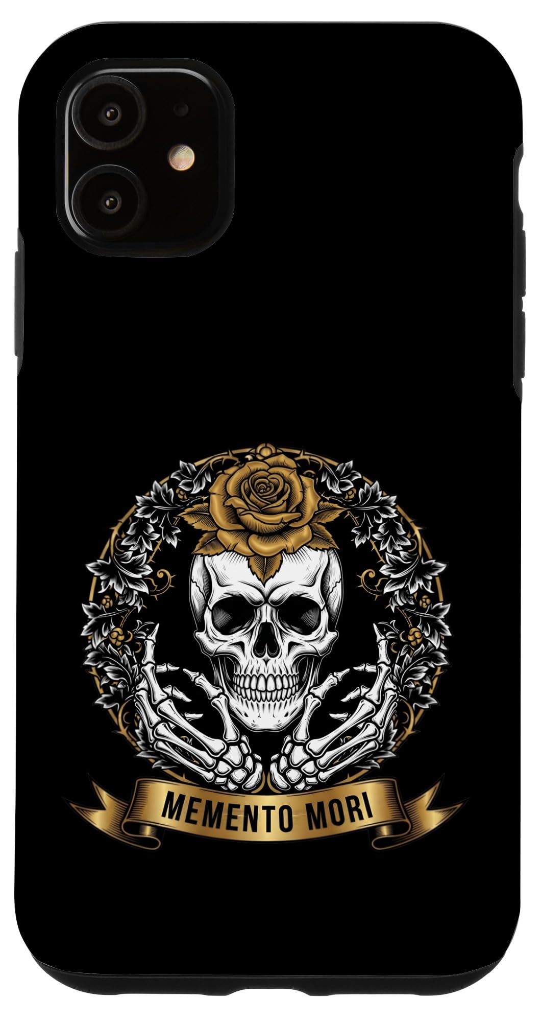 Memento Mori Skeleton with Rose Skeleton Hands Vintage Case for iPhone SE (2020) / 7/8