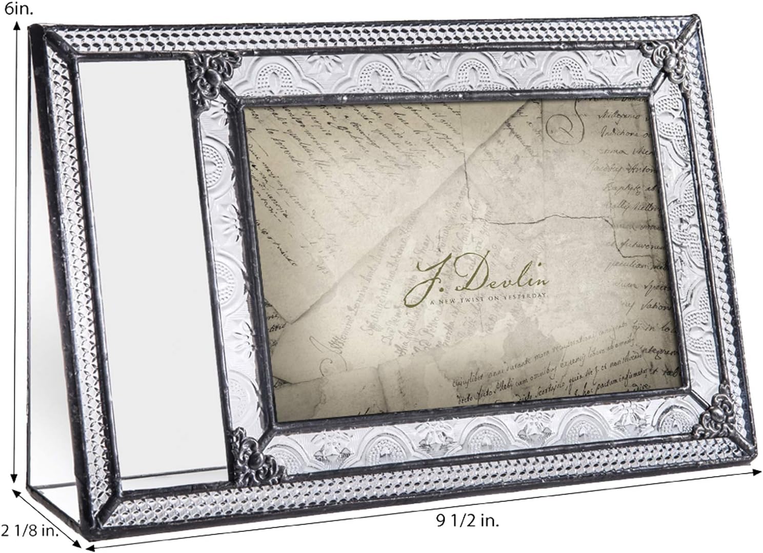 Wedding Picture Frame Personalized Engraved Glass Keepsake Newly Wed Couple J Devlin Pic 393-46H EP610