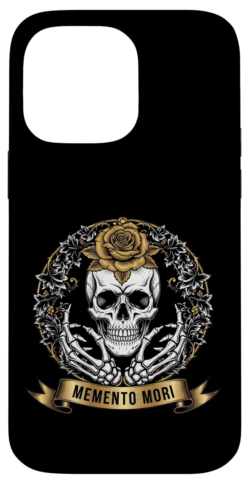 Memento Mori Skeleton with Rose Skeleton Hands Vintage Case for iPhone SE (2020) / 7/8