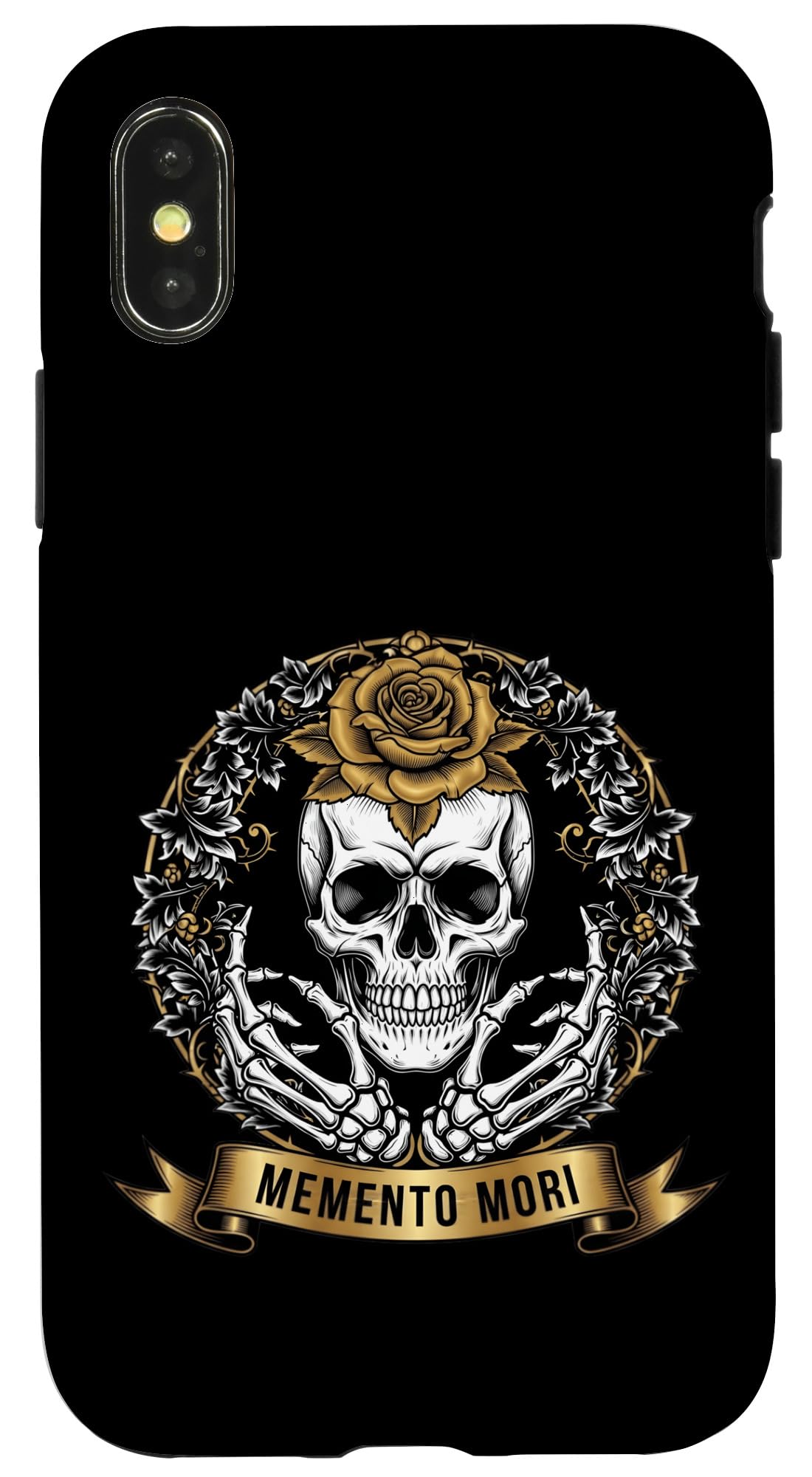 Memento Mori Skeleton with Rose Skeleton Hands Vintage Case for iPhone SE (2020) / 7/8