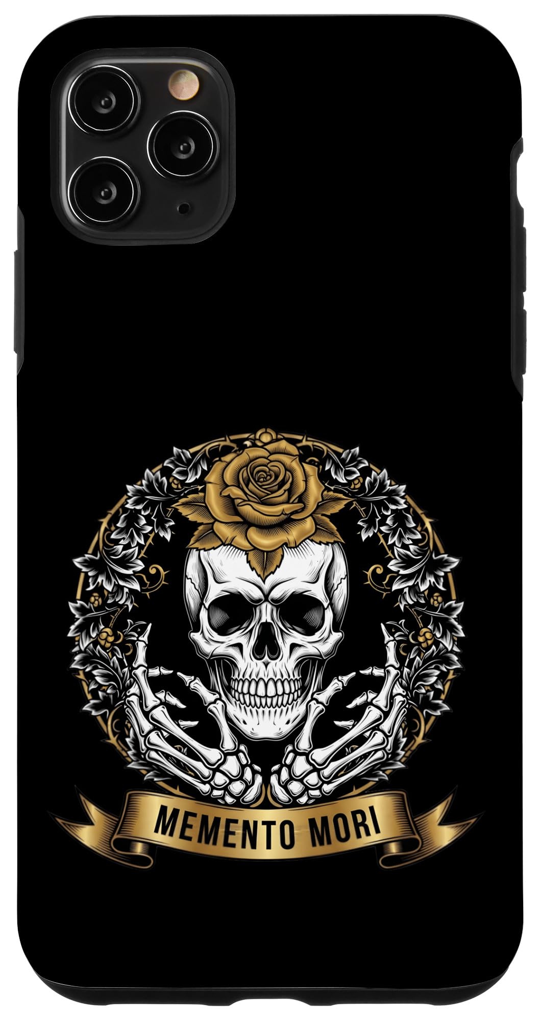 Memento Mori Skeleton with Rose Skeleton Hands Vintage Case for iPhone SE (2020) / 7/8
