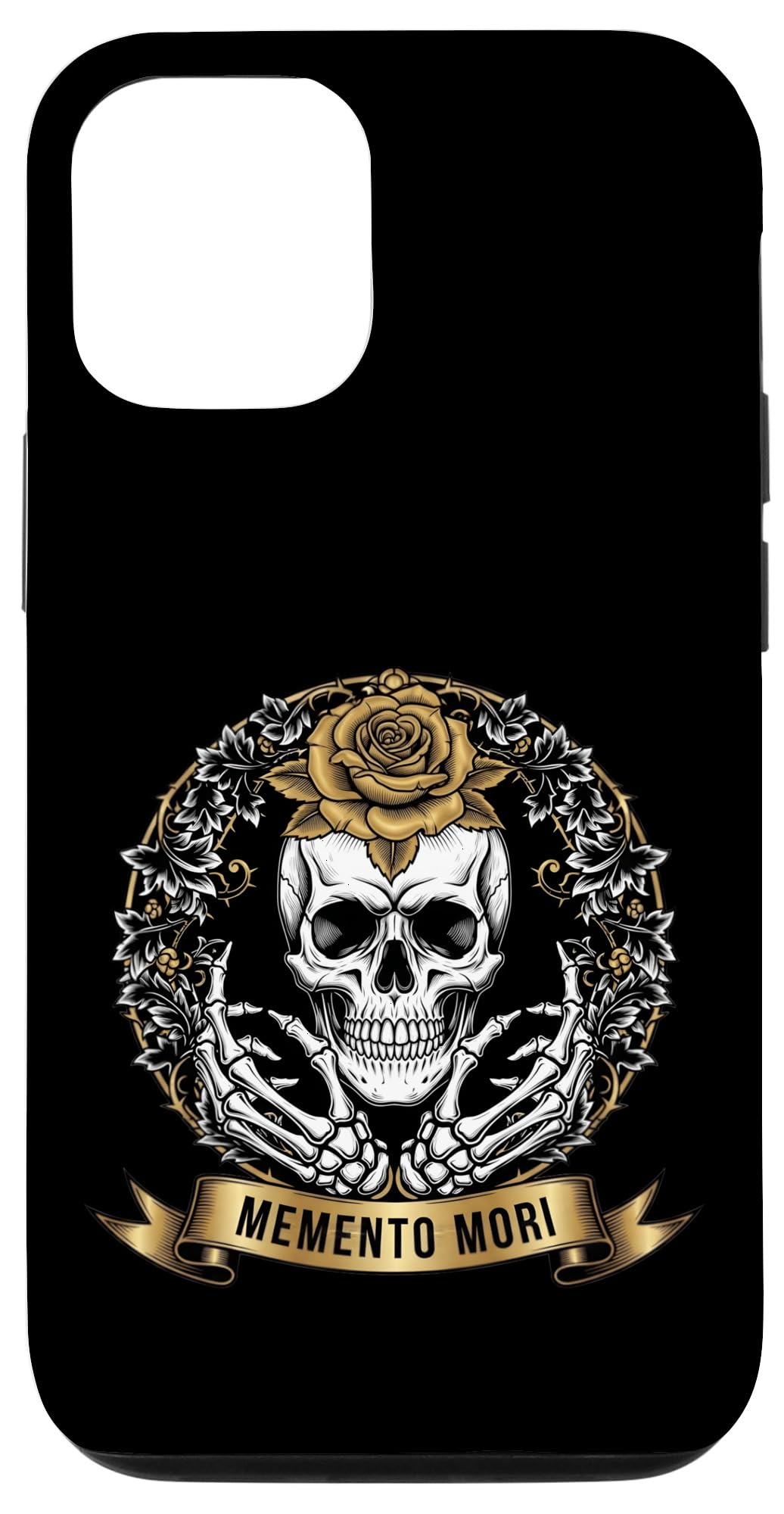 Memento Mori Skeleton with Rose Skeleton Hands Vintage Case for iPhone SE (2020) / 7/8