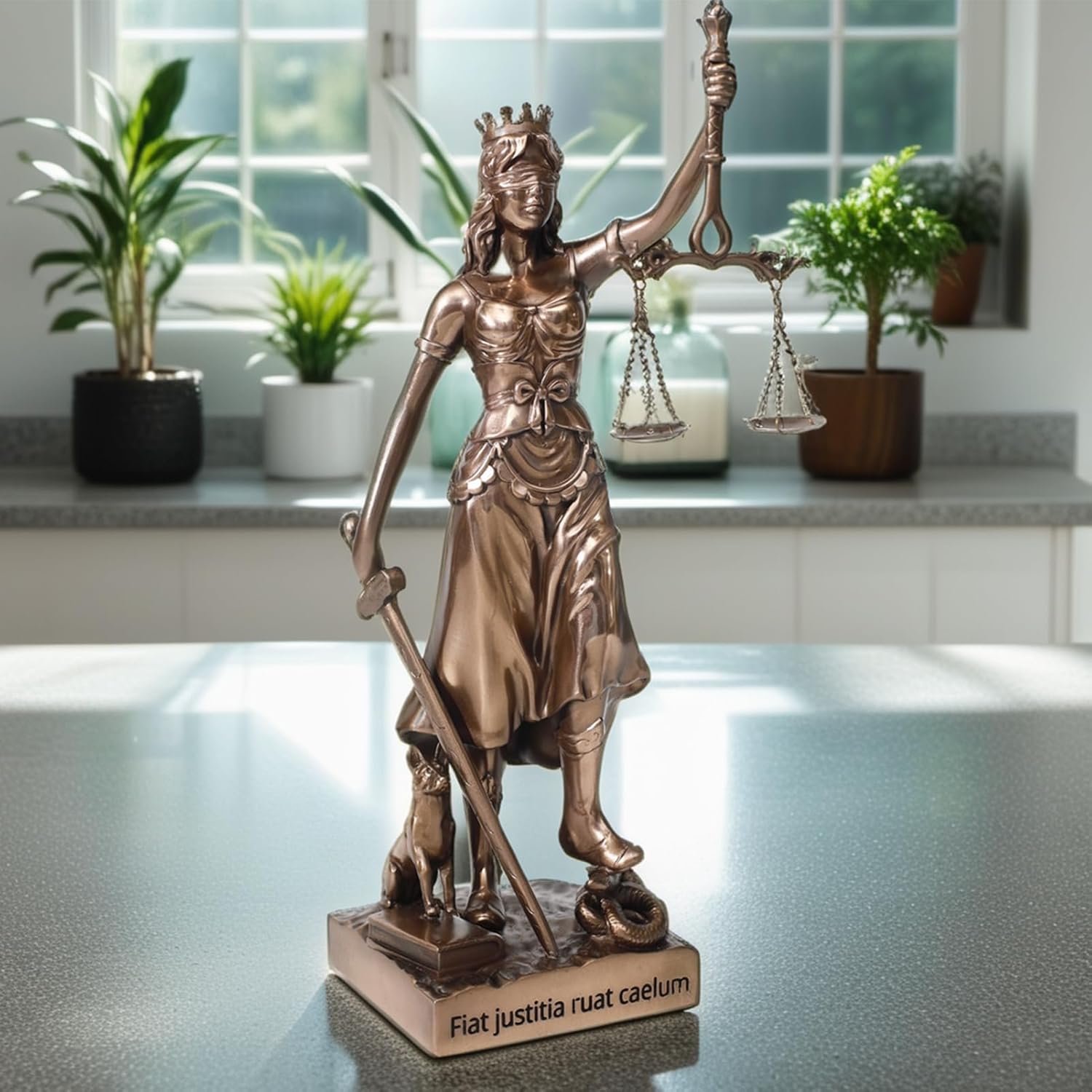 Magicsculp-The Lady Justice Statue - Greek Roman Goddess of Justice 12inch Museum Grade Collectible Figurine | Synthetic Resin-S