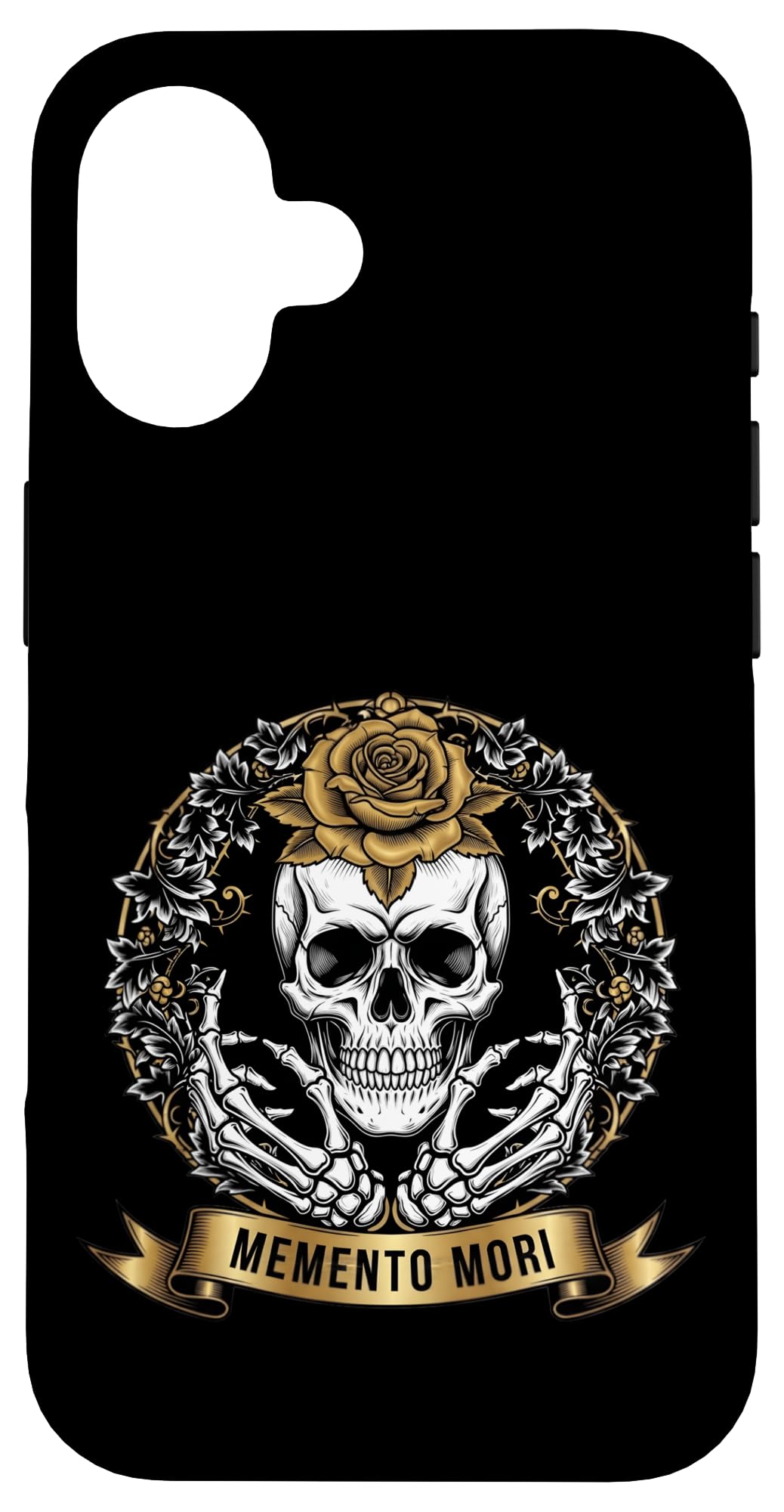 Memento Mori Skeleton with Rose Skeleton Hands Vintage Case for iPhone SE (2020) / 7/8