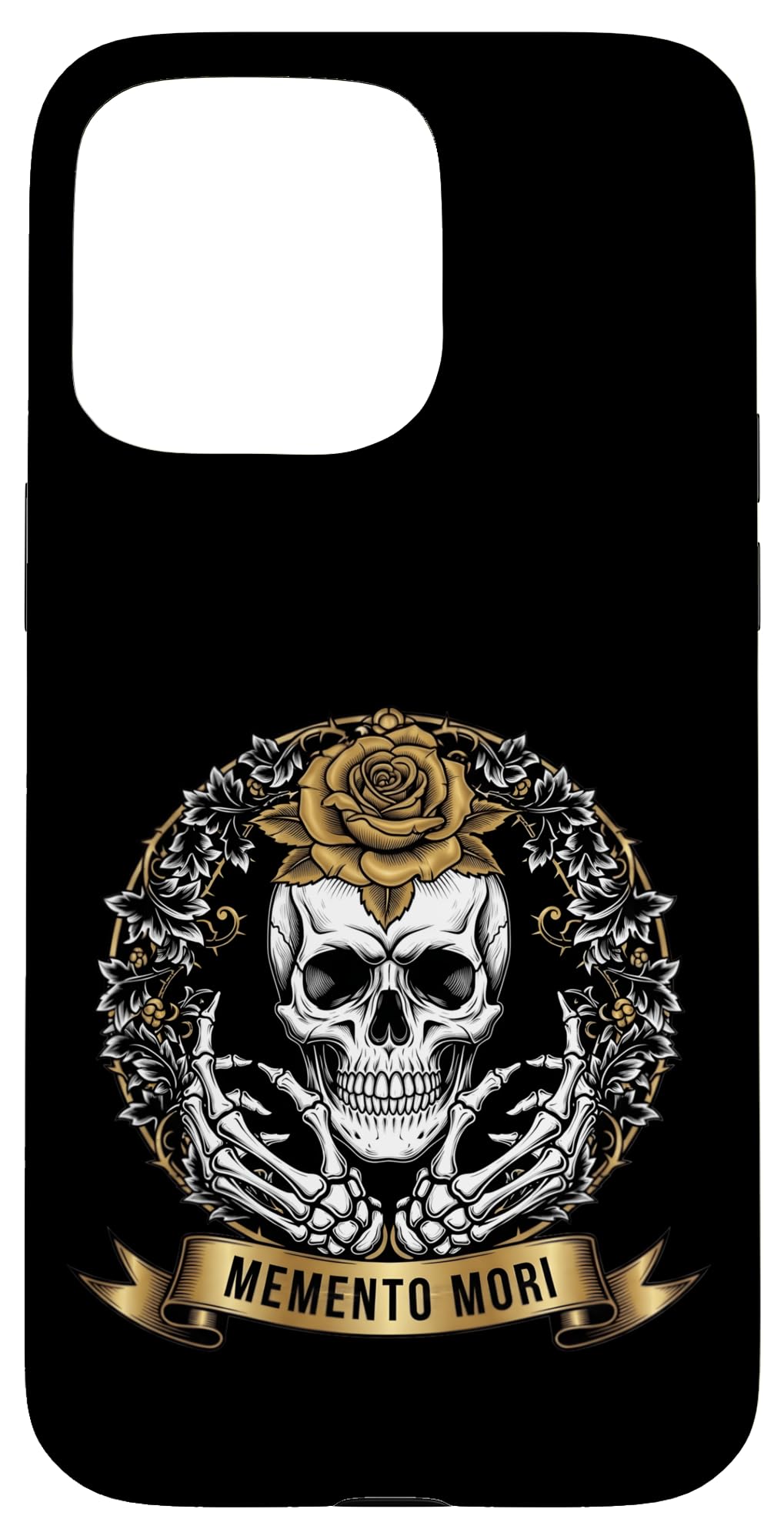 Memento Mori Skeleton with Rose Skeleton Hands Vintage Case for iPhone SE (2020) / 7/8