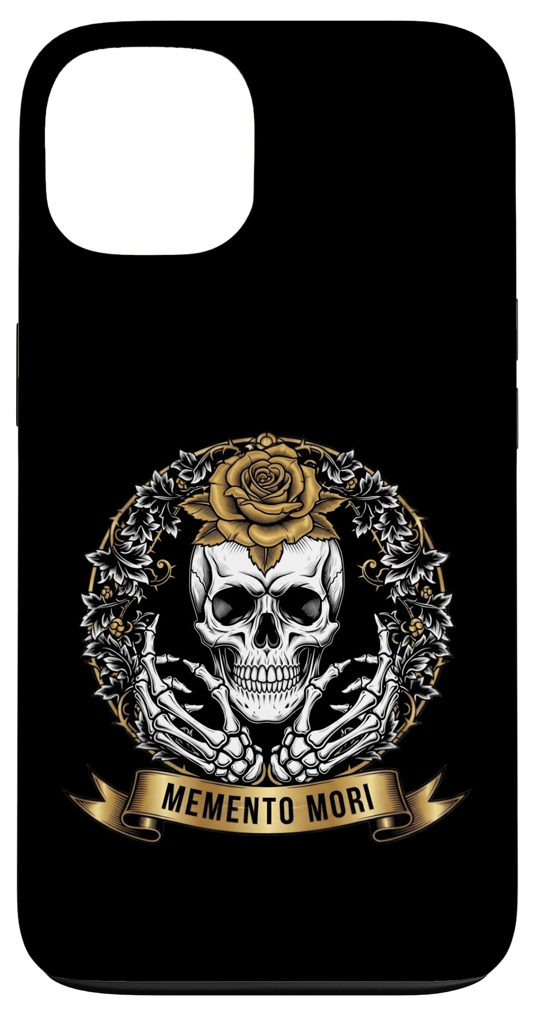 Memento Mori Skeleton with Rose Skeleton Hands Vintage Case for iPhone SE (2020) / 7/8