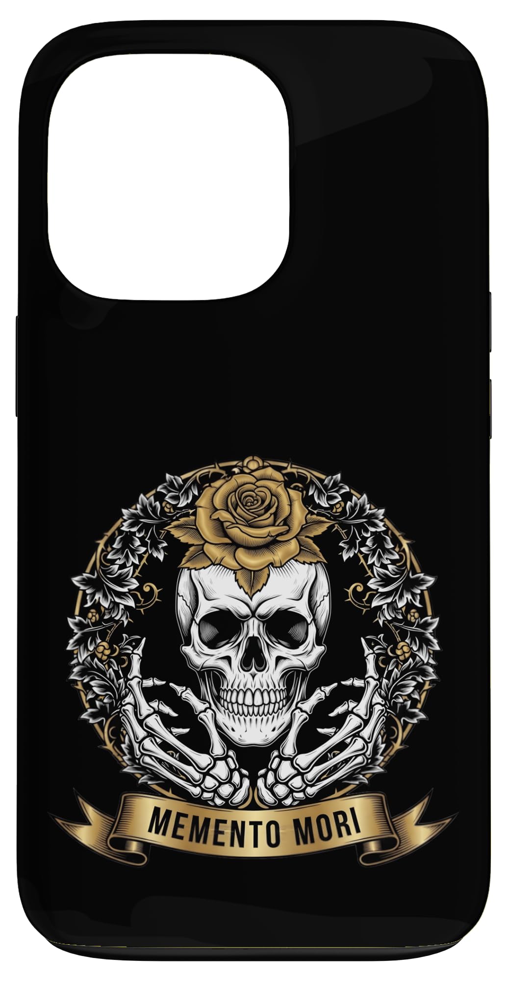 Memento Mori Skeleton with Rose Skeleton Hands Vintage Case for iPhone SE (2020) / 7/8