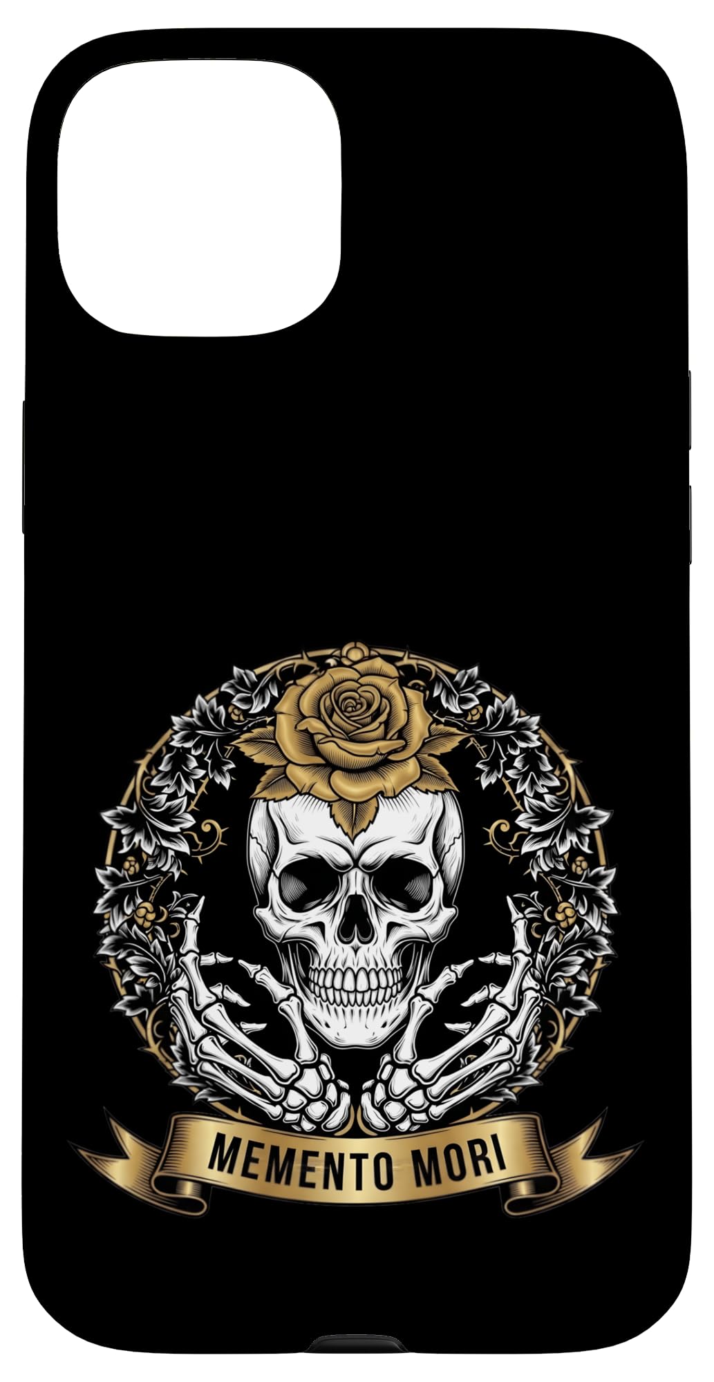 Memento Mori Skeleton with Rose Skeleton Hands Vintage Case for iPhone SE (2020) / 7/8