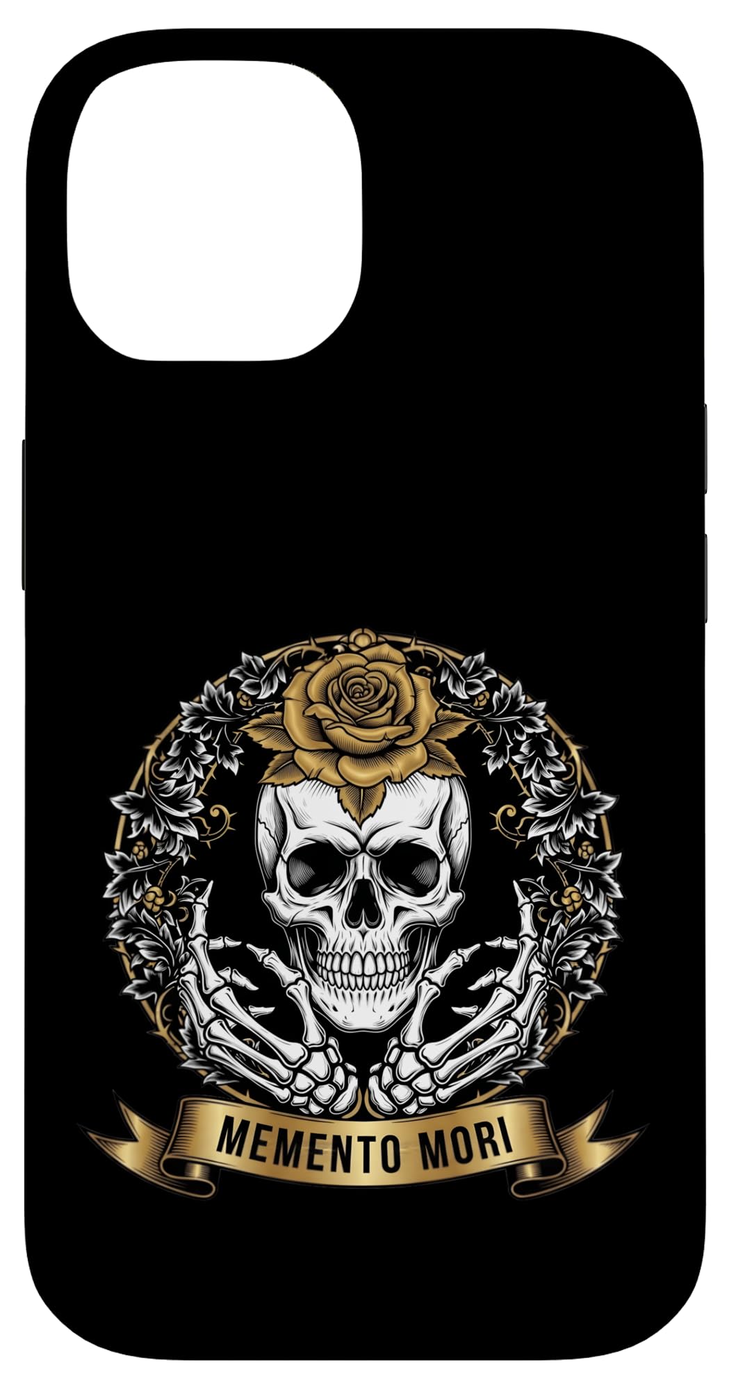 Memento Mori Skeleton with Rose Skeleton Hands Vintage Case for iPhone SE (2020) / 7/8