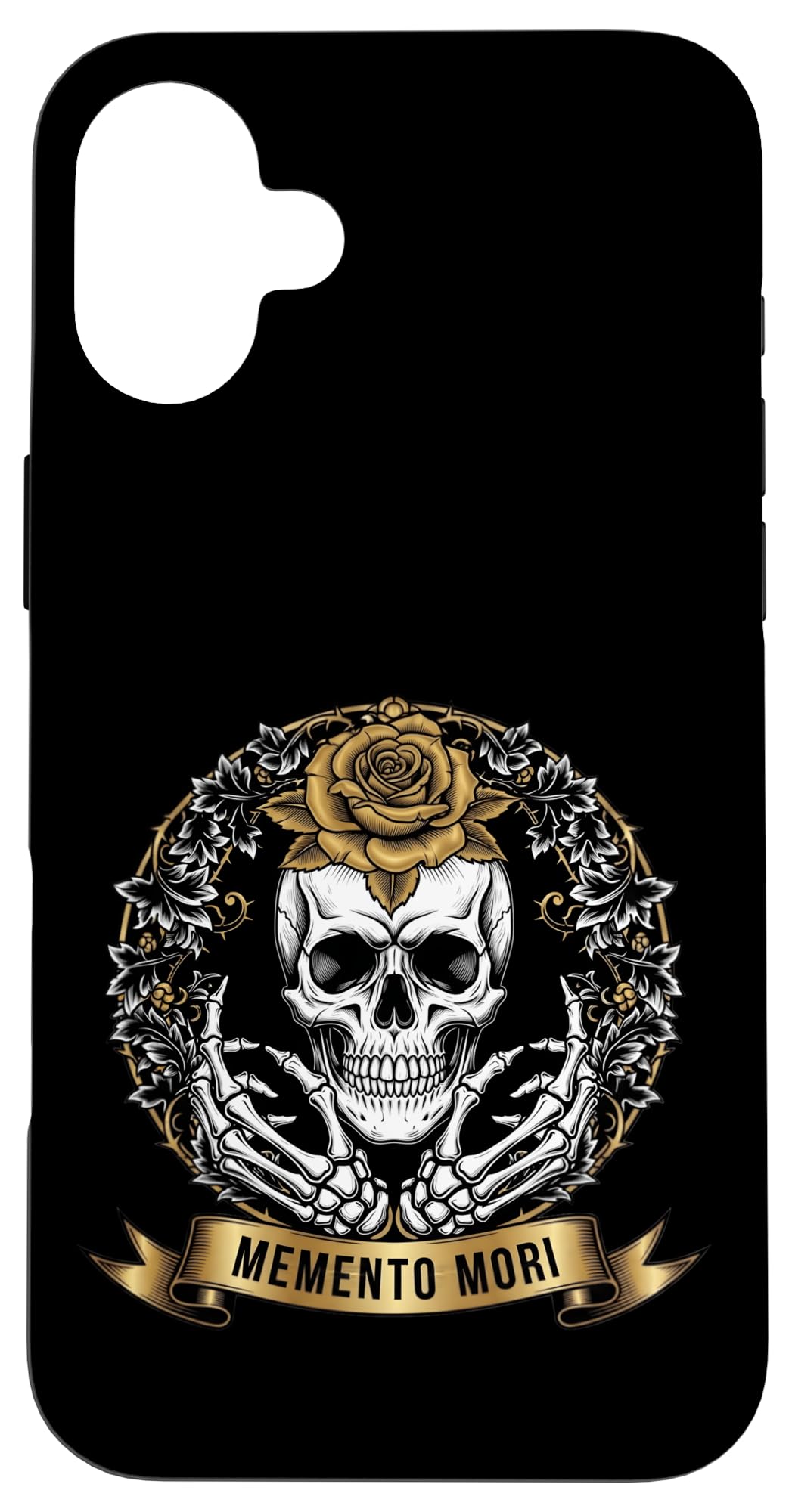 Memento Mori Skeleton with Rose Skeleton Hands Vintage Case for iPhone SE (2020) / 7/8