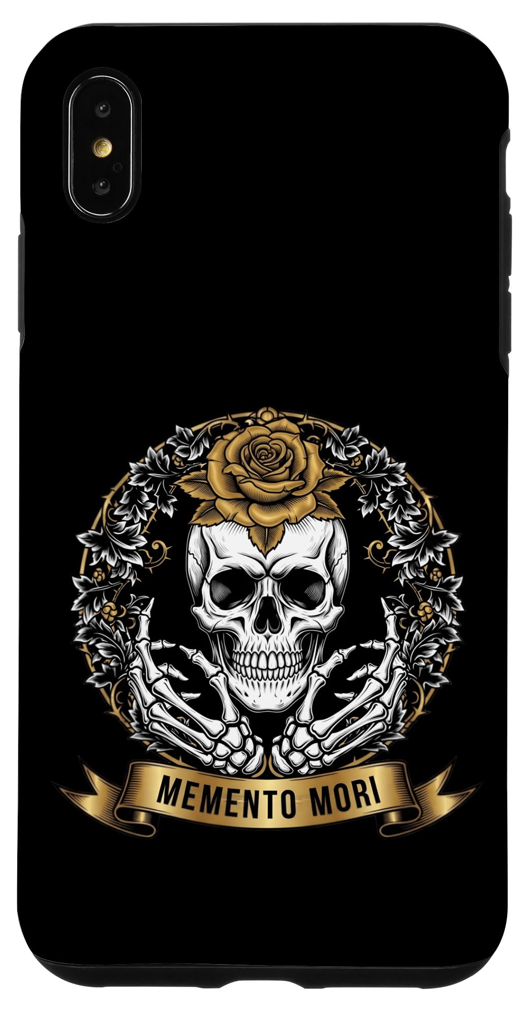 Memento Mori Skeleton with Rose Skeleton Hands Vintage Case for iPhone SE (2020) / 7/8
