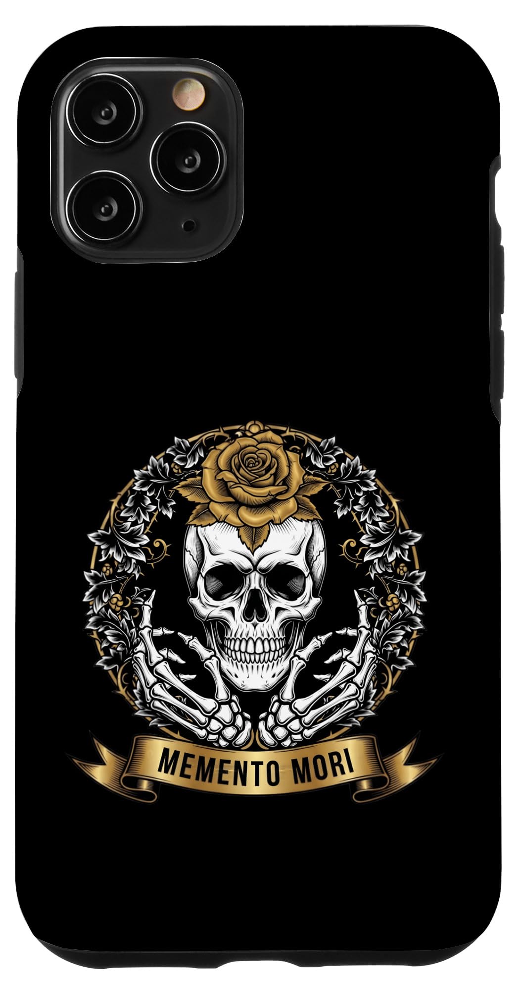 Memento Mori Skeleton with Rose Skeleton Hands Vintage Case for iPhone SE (2020) / 7/8