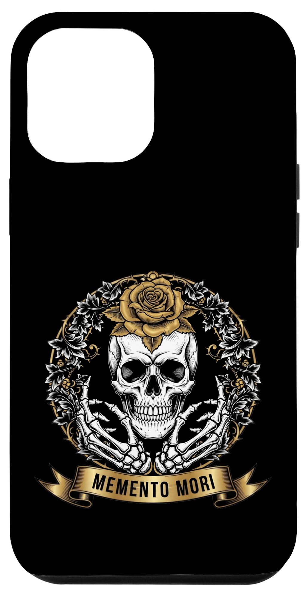 Memento Mori Skeleton with Rose Skeleton Hands Vintage Case for iPhone SE (2020) / 7/8