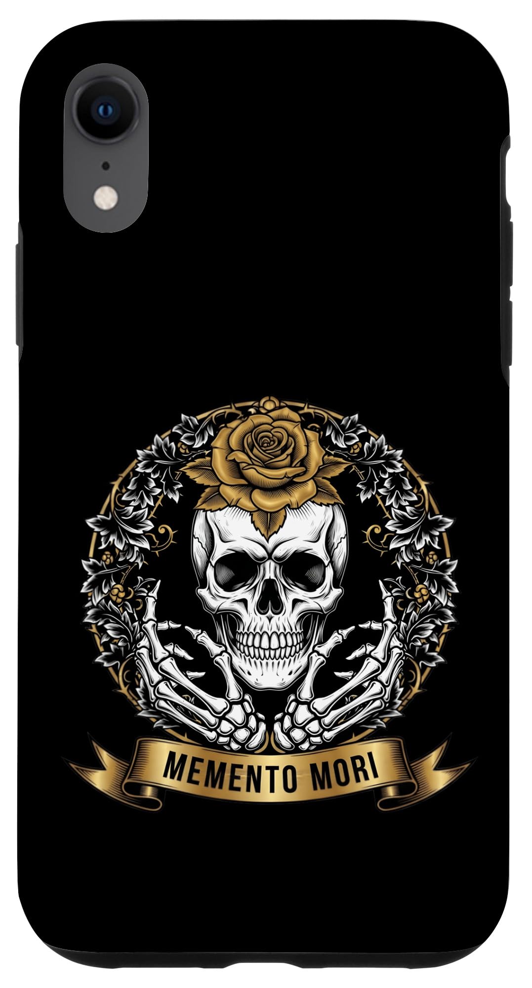 Memento Mori Skeleton with Rose Skeleton Hands Vintage Case for iPhone SE (2020) / 7/8
