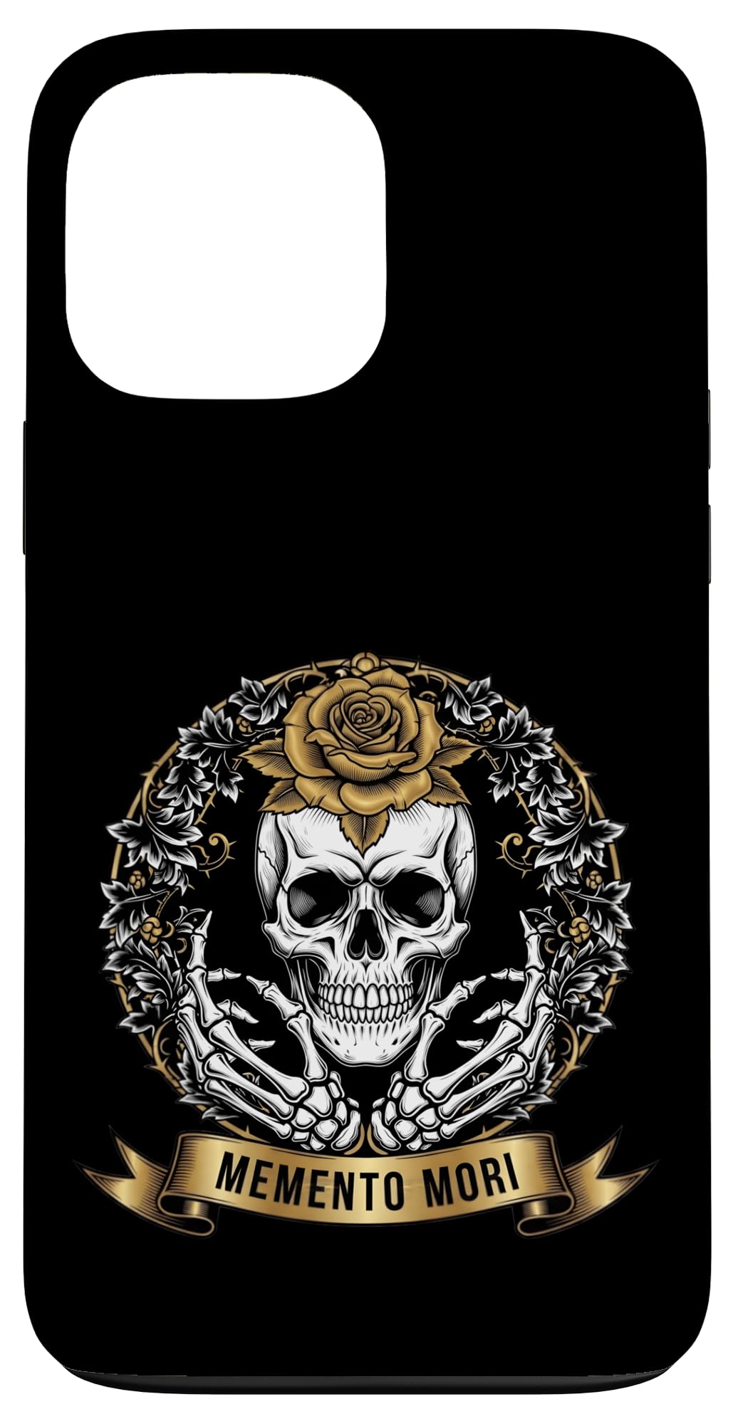 Memento Mori Skeleton with Rose Skeleton Hands Vintage Case for iPhone SE (2020) / 7/8