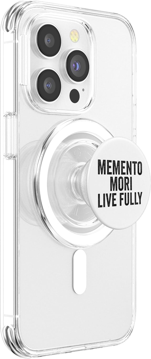 Memento Mori, Live Fully. Stoic, Vintage, Quote. PopSockets PopGrip for MagSafe