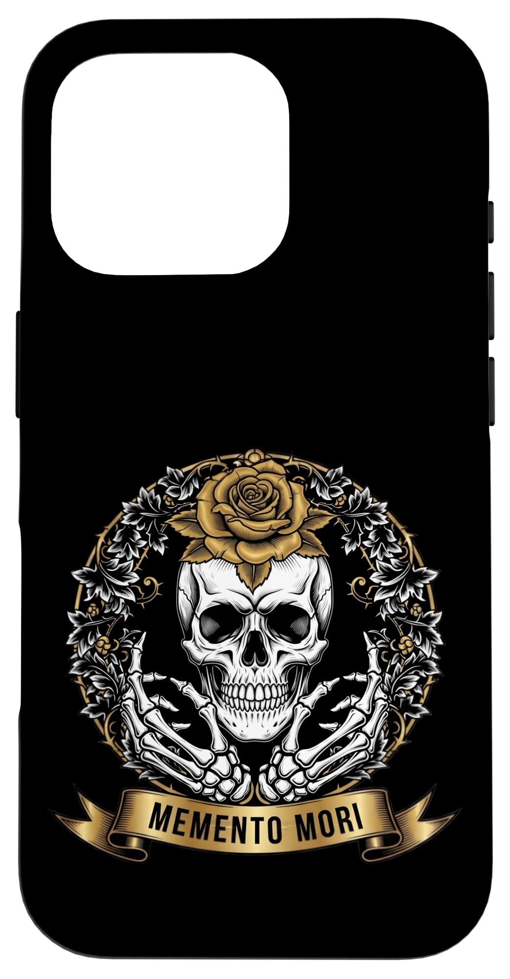 Memento Mori Skeleton with Rose Skeleton Hands Vintage Case for iPhone SE (2020) / 7/8