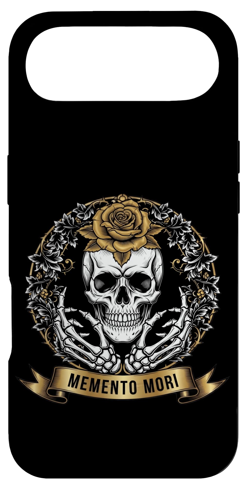 Memento Mori Skeleton with Rose Skeleton Hands Vintage Case for iPhone SE (2020) / 7/8