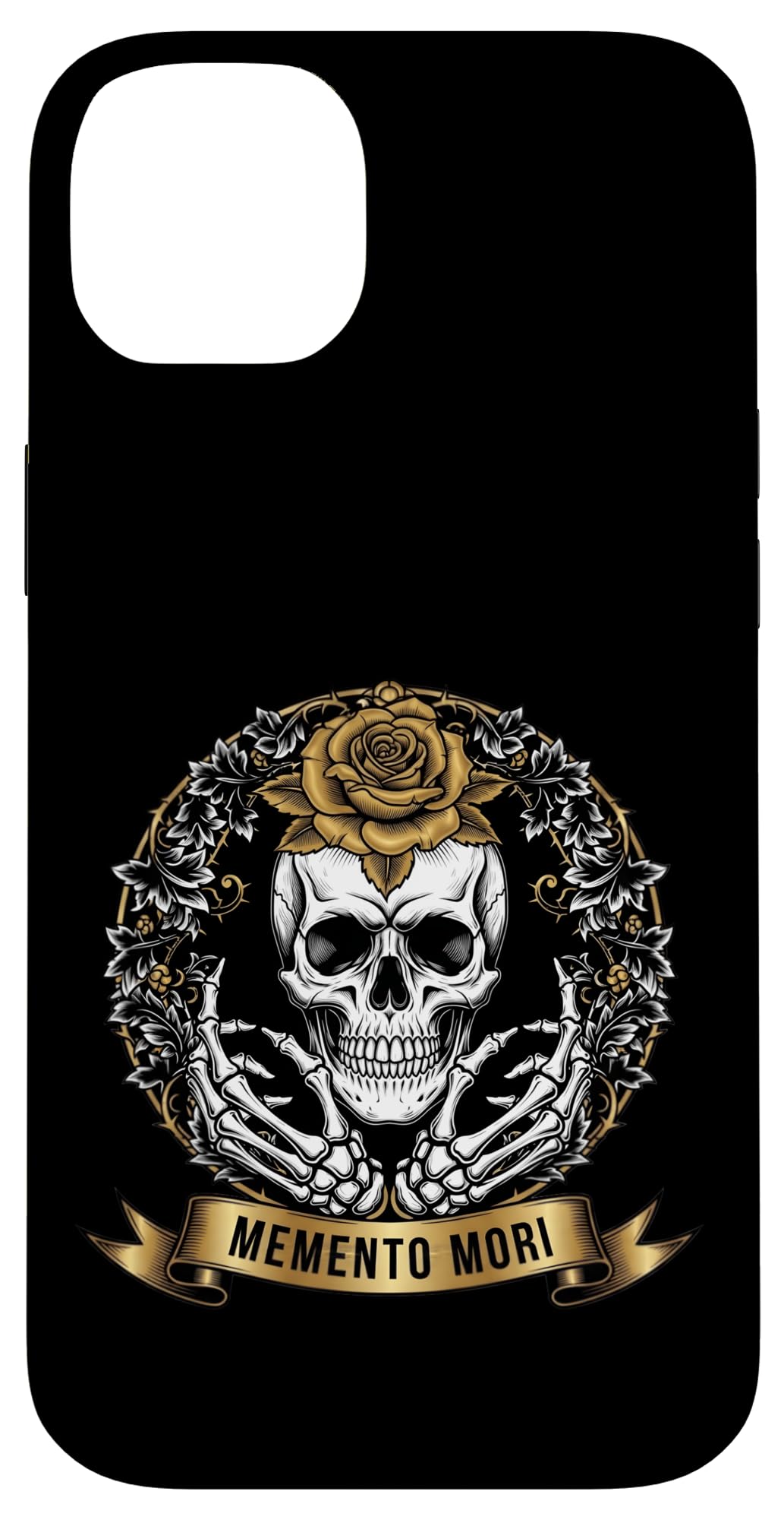 Memento Mori Skeleton with Rose Skeleton Hands Vintage Case for iPhone SE (2020) / 7/8