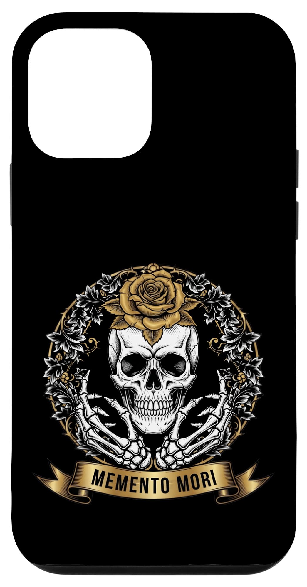 Memento Mori Skeleton with Rose Skeleton Hands Vintage Case for iPhone SE (2020) / 7/8