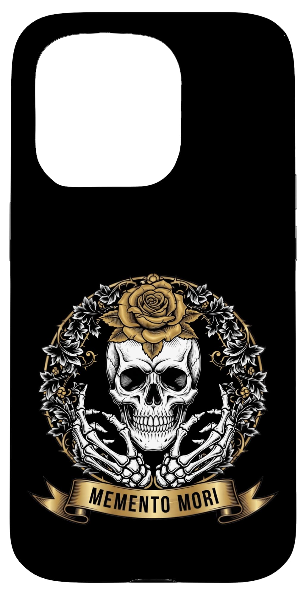 Memento Mori Skeleton with Rose Skeleton Hands Vintage Case for iPhone SE (2020) / 7/8