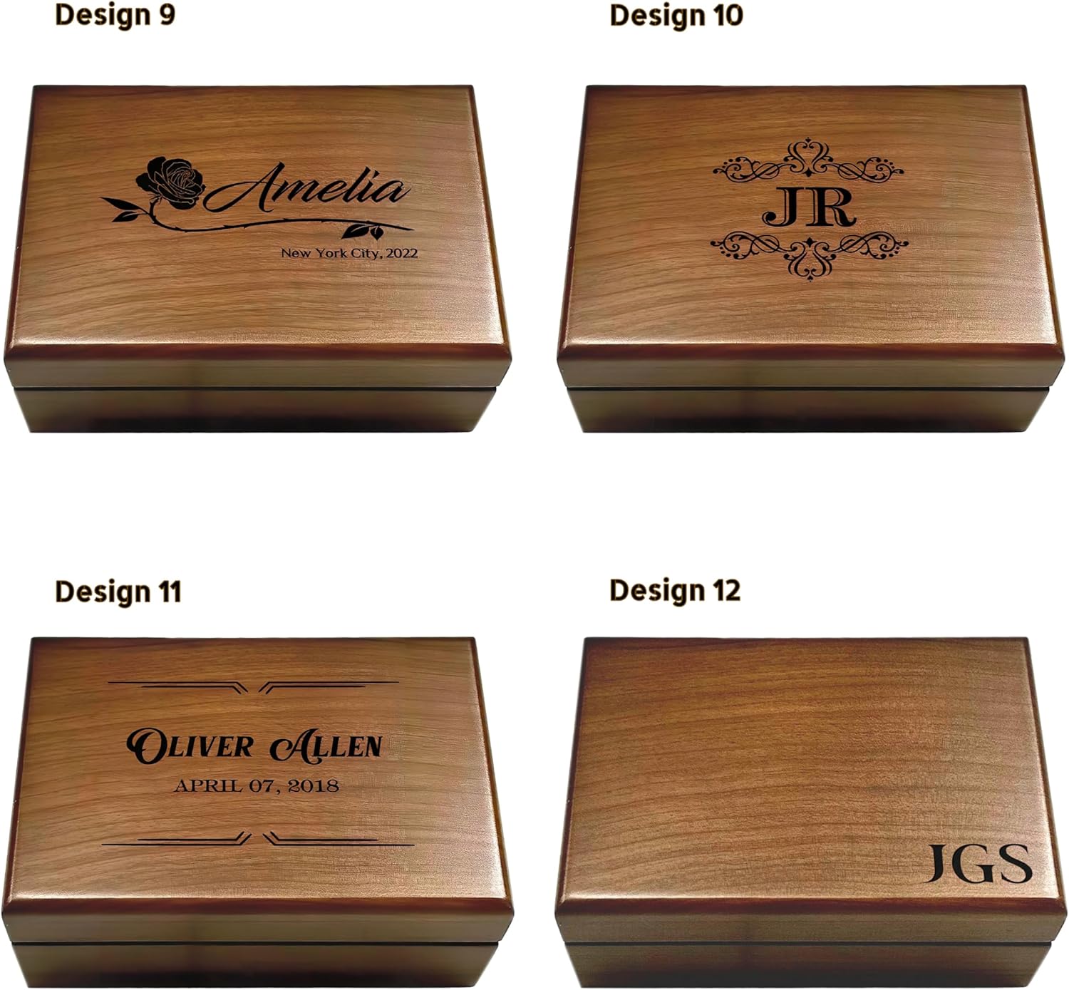 Personalized Memory Box, Custom Memento Box, Gift for Husband Wife, Wedding Day Memory Box, Engraved Keepsake Box for Couples, Memorial Gift, Hand Made Birthday Keepsake Box, Monogrammed Jewelry Box