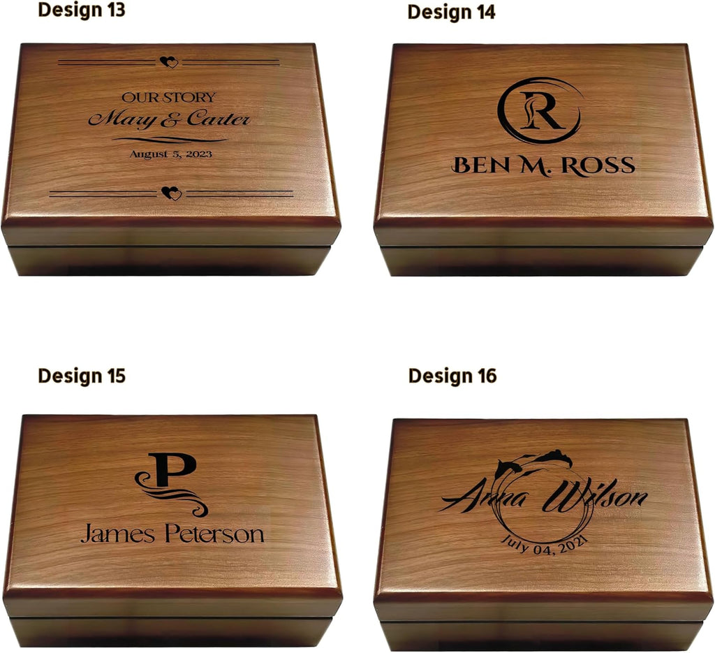 Personalized Memory Box, Custom Memento Box, Gift for Husband Wife, Wedding Day Memory Box, Engraved Keepsake Box for Couples, Memorial Gift, Hand Made Birthday Keepsake Box, Monogrammed Jewelry Box