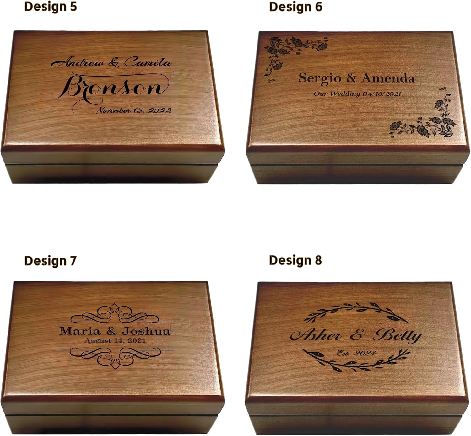Personalized Memory Box, Custom Memento Box, Gift for Husband Wife, Wedding Day Memory Box, Engraved Keepsake Box for Couples, Memorial Gift, Hand Made Birthday Keepsake Box, Monogrammed Jewelry Box