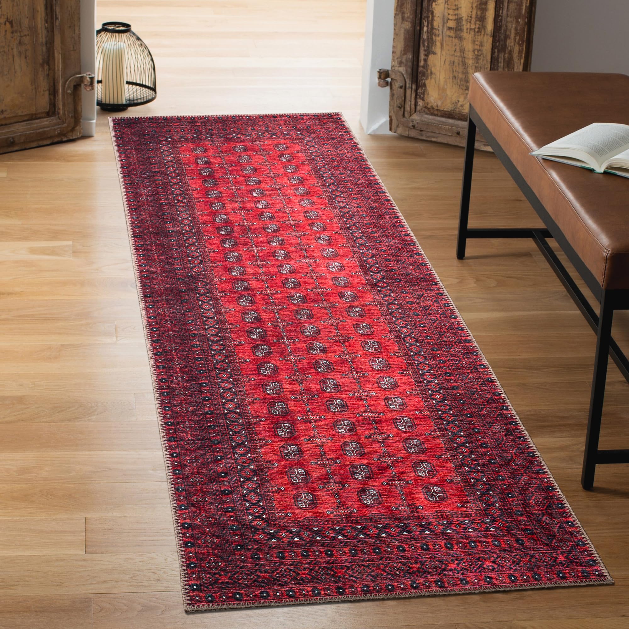 Keen Home Design 3x5 Rug - Machine Washable Entry Rug with Non-Slip Backing, Ideal for Enteryway, Kitchen, Bathroom, Laundry Room - Vintage, Easy Clean, Durable, Low Pile Rug - (3' x 5')